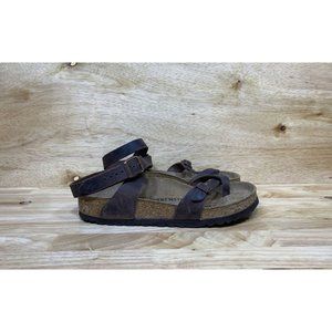 Birkenstock | Shoes | Birkenstock Sandals Yara Leather Ankle Strap Brown  Germany Size 38 Womens 7 | Poshmark